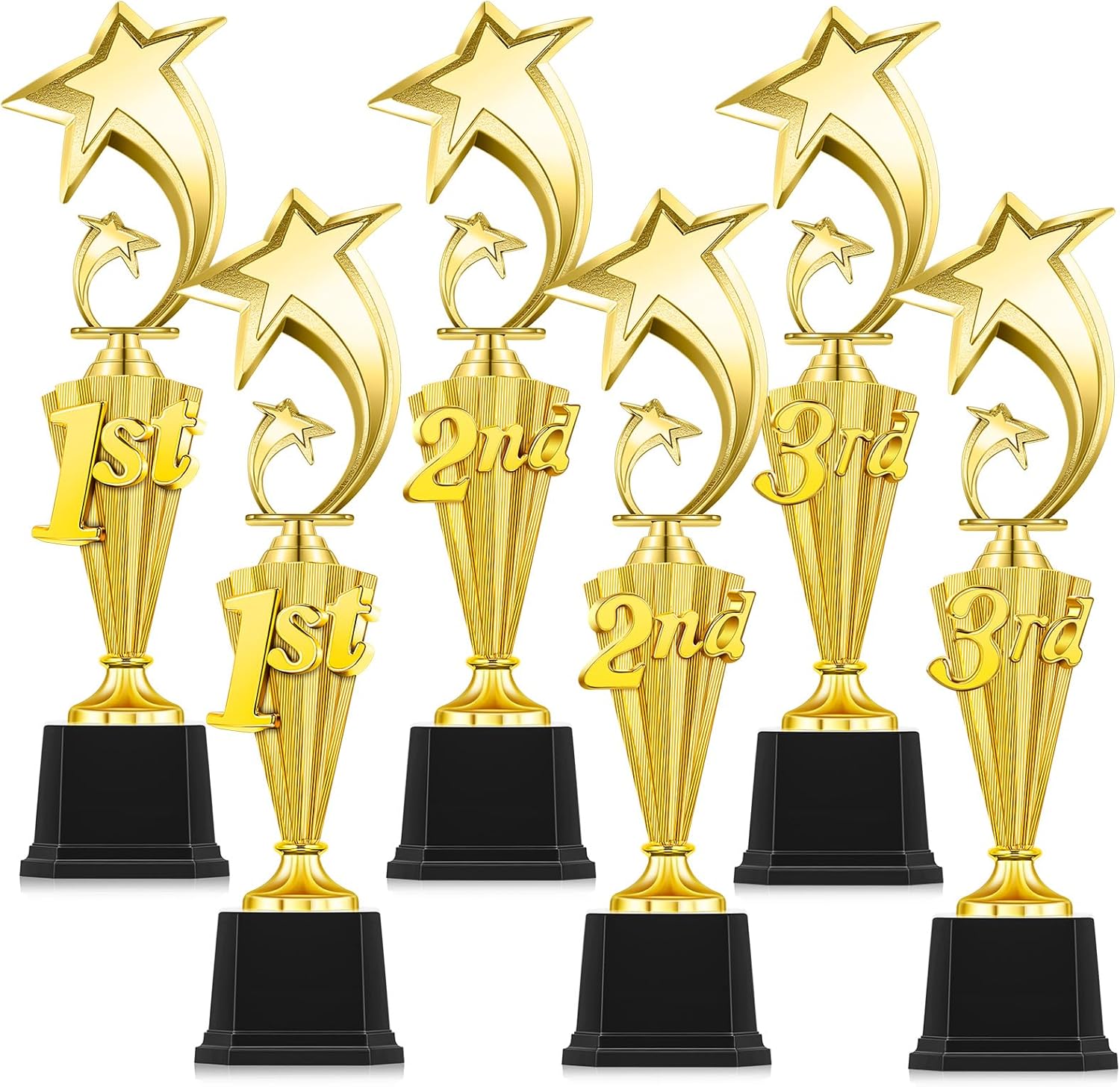 3 Pcs Trophy Award for Sports Tournament - First, Second, Third