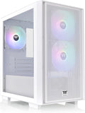Thermaltake Versa H16 TG ARGB Snow Micro ATX Case - Compact Showcase