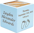 Personalized Wood Baby Birth Block - Solid Hardwood Keepsake 2.5in