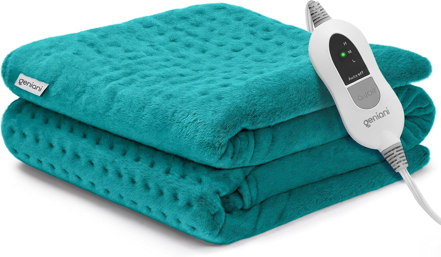 GENIANI Electric Throw - XL Heating Pad for Pain Relief & Comfort