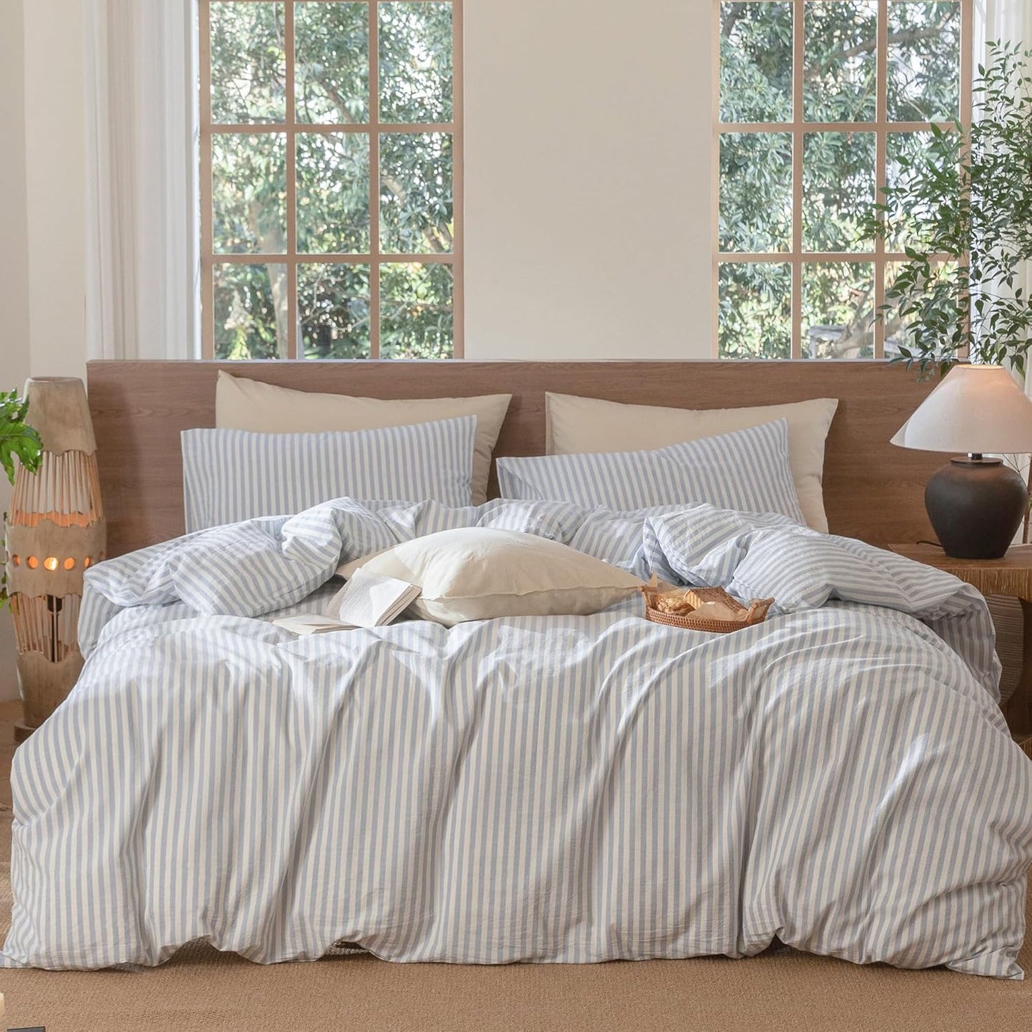 MooMee Striped Duvet Cover Set for Ultimate Comfort and Style
