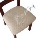 Waterproof Seat Covers for Dining Chairs (Khaki, 6 Pcs) - Durable