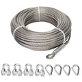 1/2 in Stainless Steel Cable 100FT 7x19 - Heavy Duty Marine Cable
