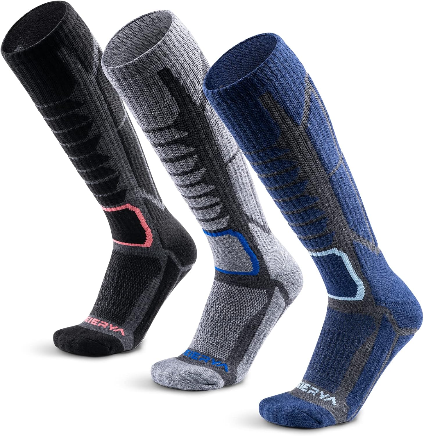 WEIERYA Merino Wool Ski Socks - Warm & Comfy!