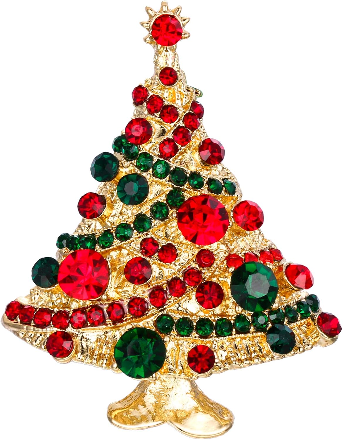 Sparkling Streamer Star Crystal Tree Pin