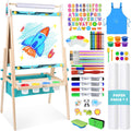 Joyooss Art Easel for Kids Double Sided Wooden Easel - Adjustable