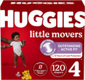 Huggies Size 4 Little Movers Diapers 120 Count - Active Fit