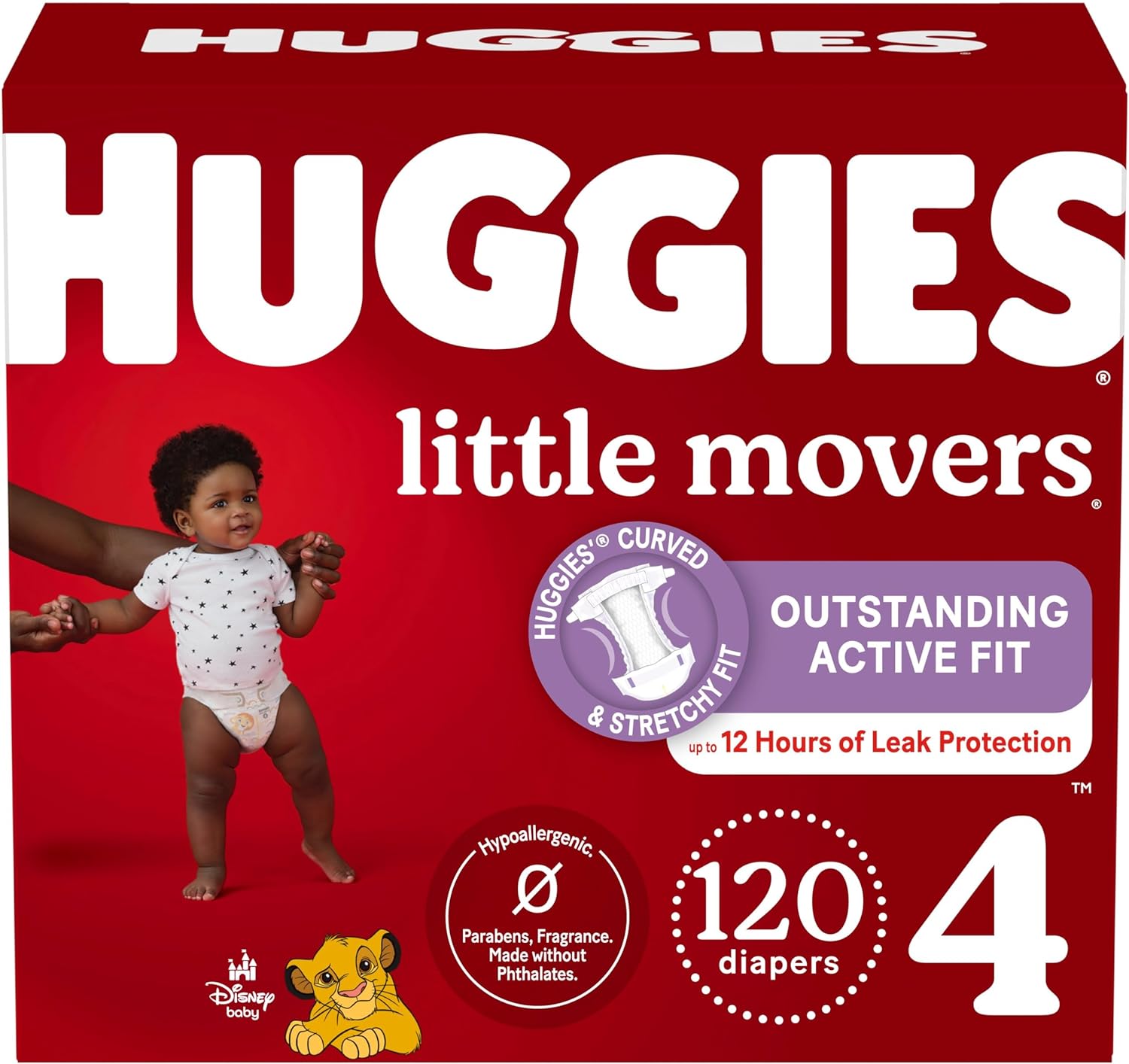 Huggies Size 4 Diapers for Little Movers - 120 Count Pack