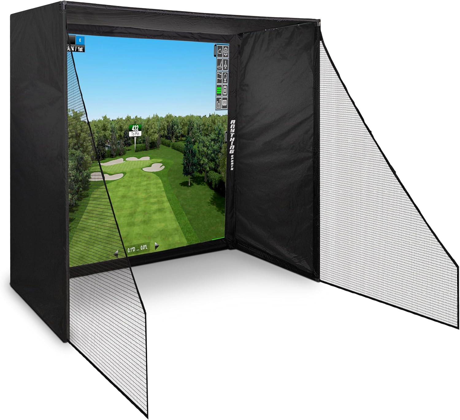 Golf Simulator Enclosure with Impact Netting for Perfect Setup