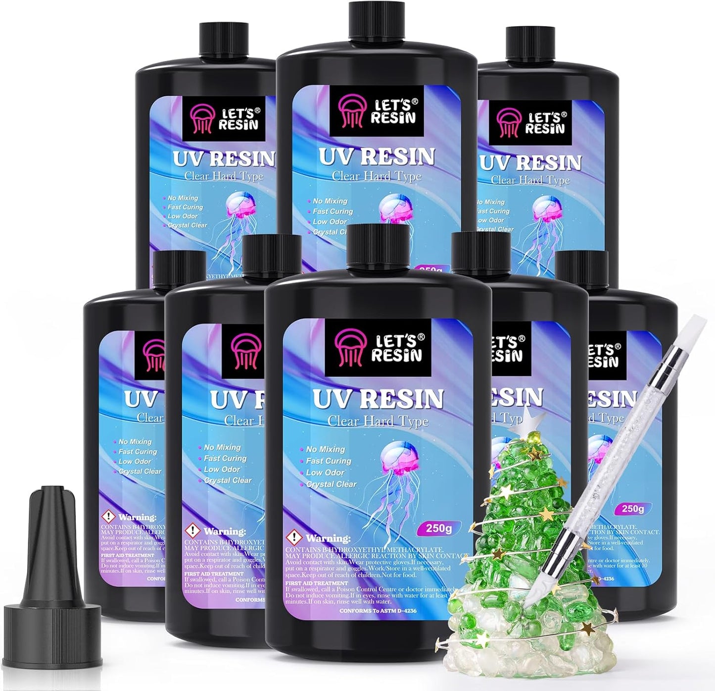 Faster Cure Crystal Clear UV Resin for Jewelry Making and Crafts