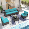 Kurapika 6 Pieces Patio Furniture Set - Comfortable Rattan