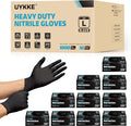 HEAVY DUTY 7 Mil Nitrile Black Disposable Gloves - Thick Protection