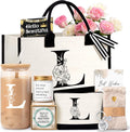 Birthday Gifts for Women Monogrammed Tote Set L - Personalized Gift