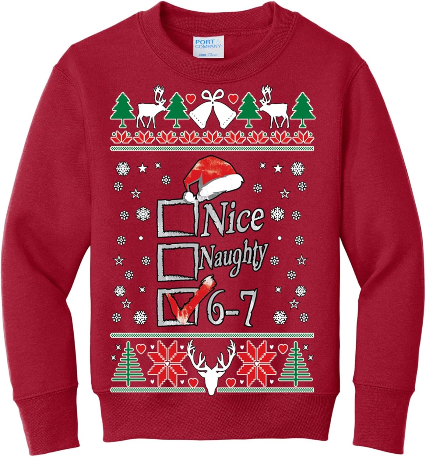 Wild Custom Apparel Kids Santa Ugly Funny Christmas Sweater