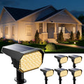 6 Pack Solar Powered Outdoor Spot Lights - Warm White Accent Lighting