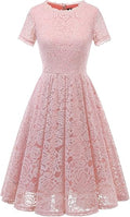 Lace Cocktail Dress Womens Tea Length - Elegant Bridesmaid Option
