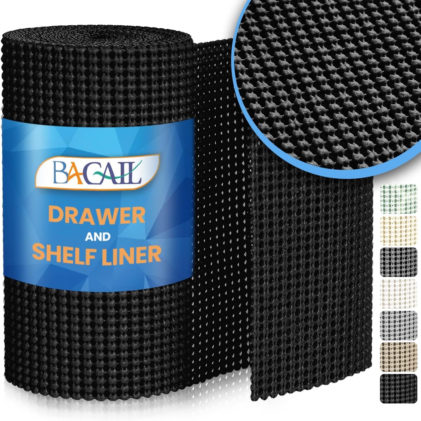 BAGAIL Non-Adhesive Shelf Liners for Kitchen Cabinets and Drawers