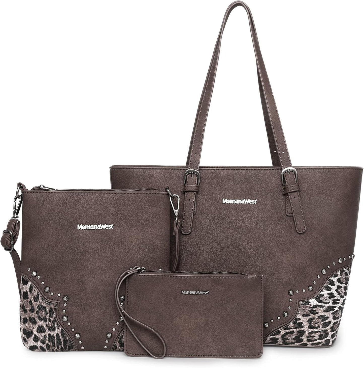 Montana West Purses for Women Tote Bag Set with Leopard Print