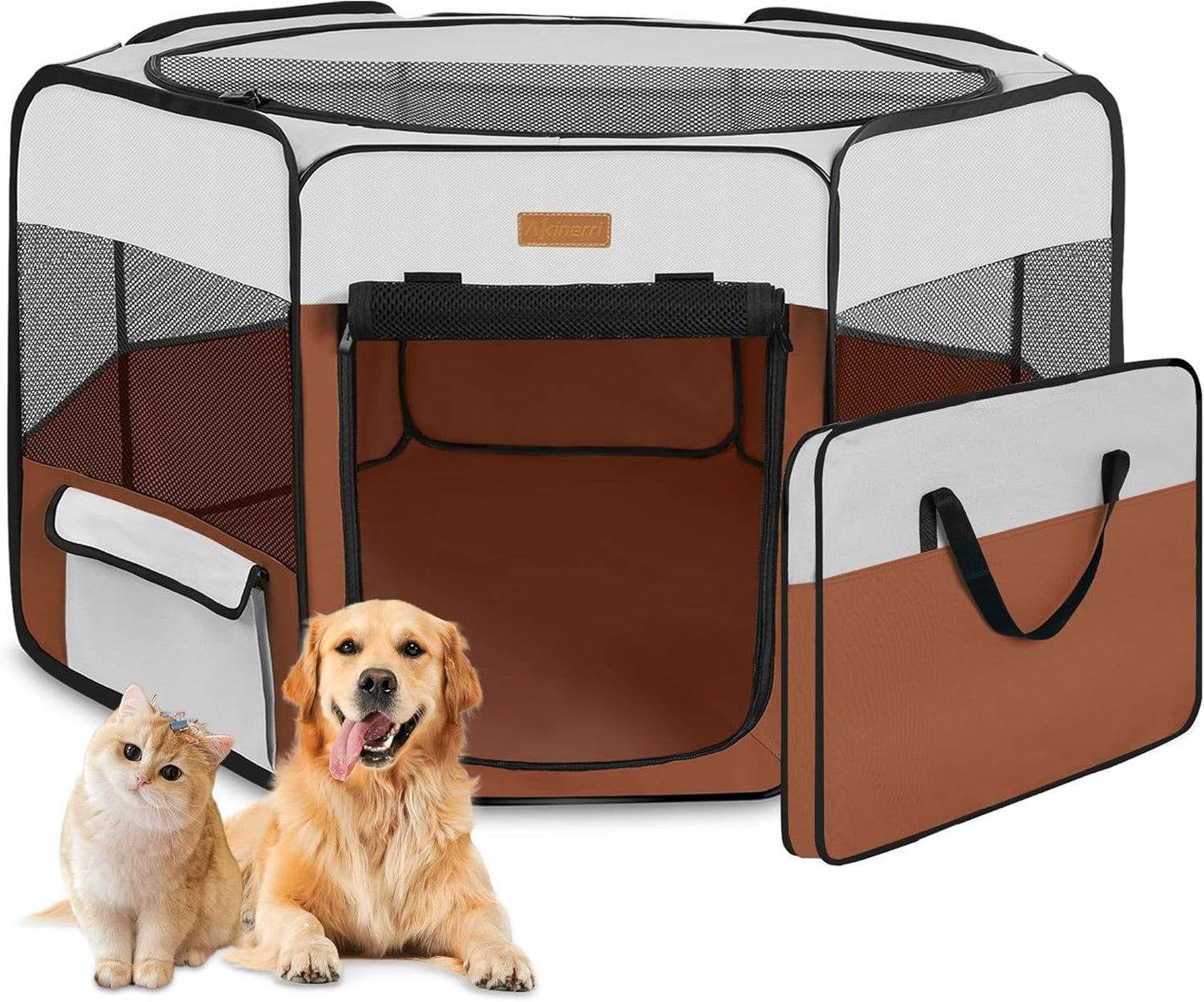 Portable Dog Playpen for Indoor and Outdoor Use - XL Size