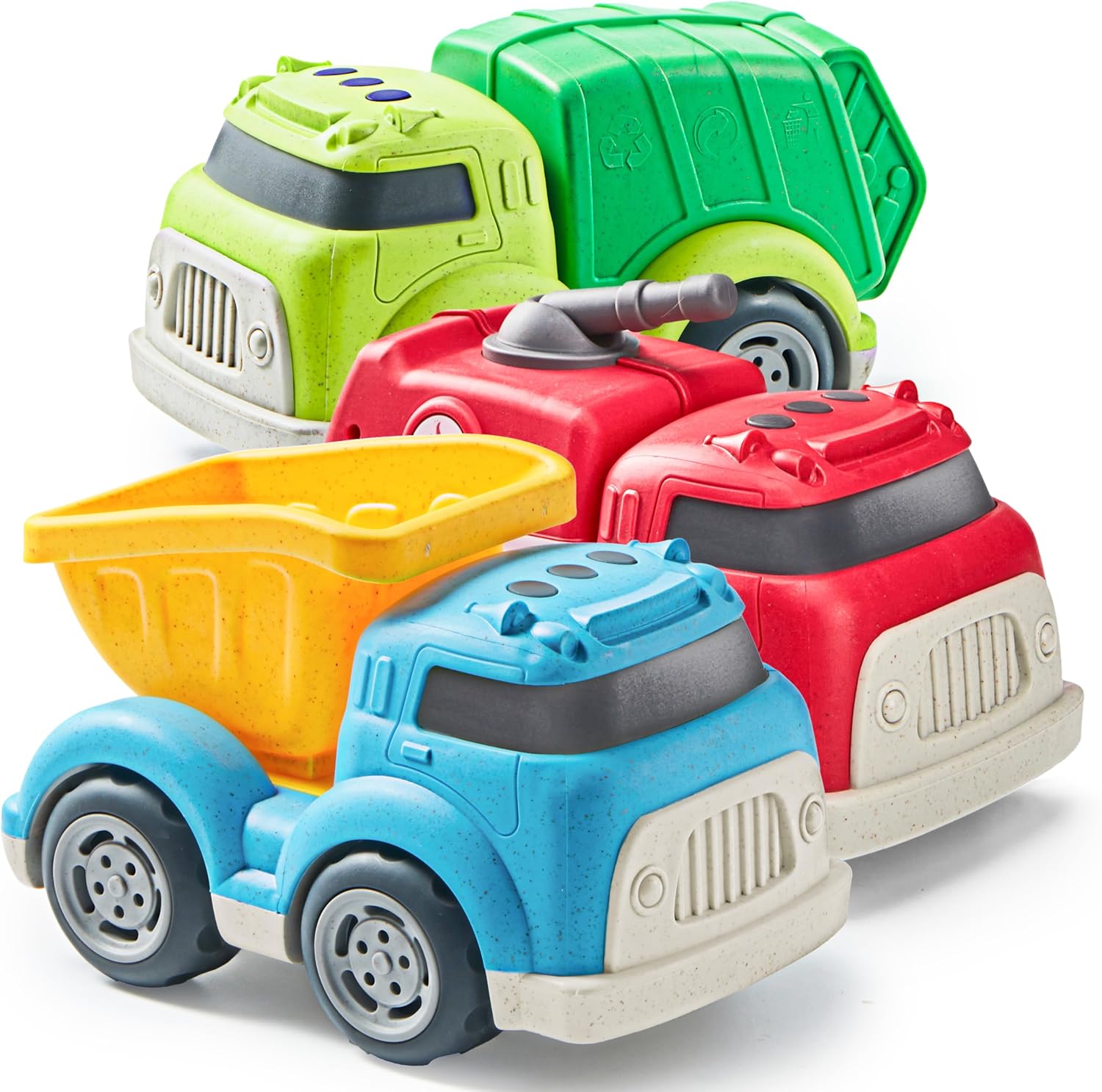 JOYIN 3 Pack 6.7in Big Trucks for Toddlers - Fun and Durable Toys