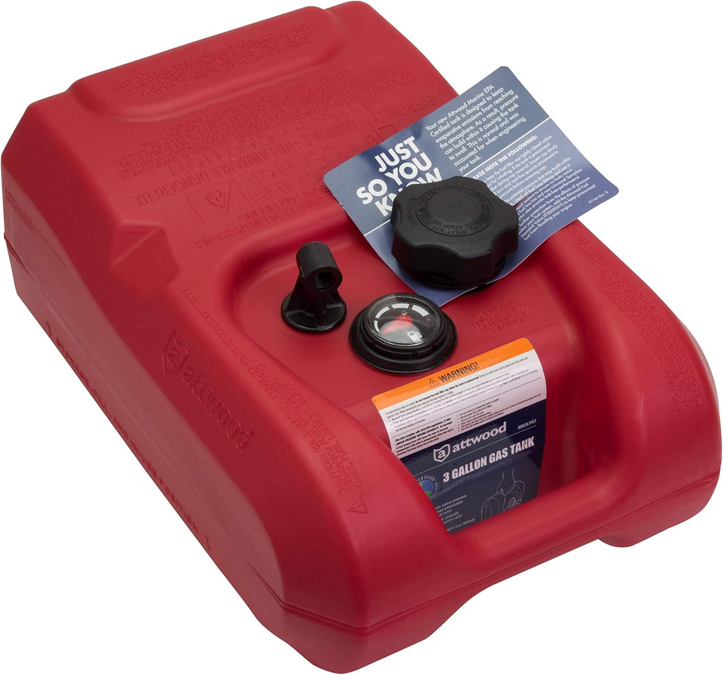 Attwood 8803LP2 Portable Marine Boat Fuel Tank for Easy Use