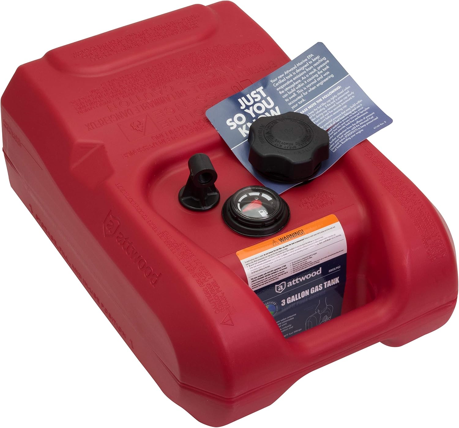 Attwood 8803LP2 Portable Marine Boat Fuel Tank for Easy Use