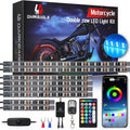 Double Row Motorcycle RGB LED Light Kit - Bright Underglow