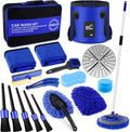 21Pcs Car Wash Kit with 62in Brush Mop - Complete Detailing Set