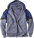 Facitisu Flannel Hoodies for Men Sherpa Lined Heavy Fleece Plaid snug