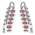 TRADESAFE Lockout Tagout Locks Set - 10 White Loto Locks