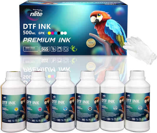 Enlite Premium DTF Ink Combo Pack for Vibrant Printing