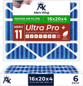 16x20x4 Air Filter MERV 11 6-Pack - High Capture HVAC Replacement