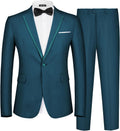 MAGE MALE Men's One Button Slim Fit Tuxedo Suit - Modern Formal