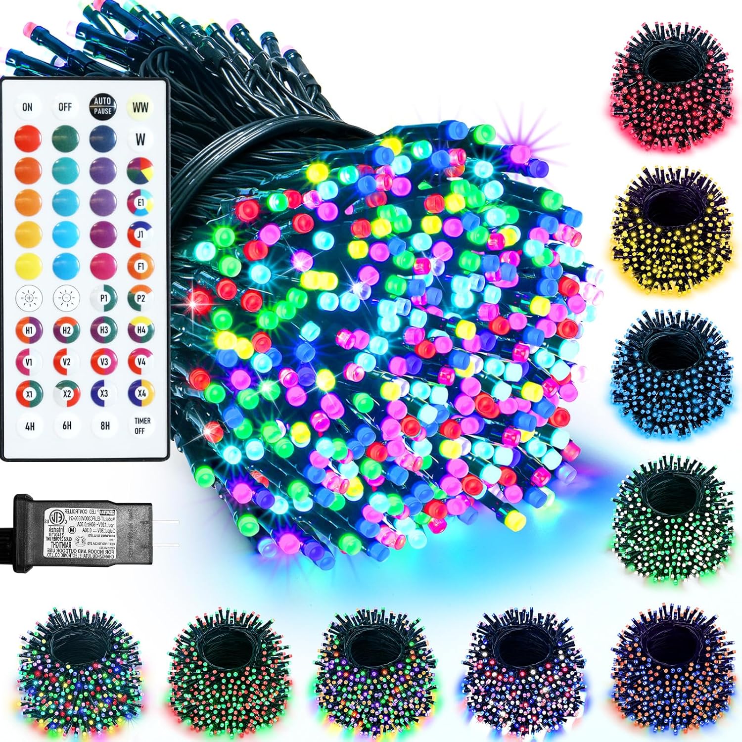 164FT Christmas Lights Outdoor with 35 Colors Changing Options