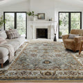 8x10 Ft Extra Large Washable Area Rug Brown - Thin Floral Vintage