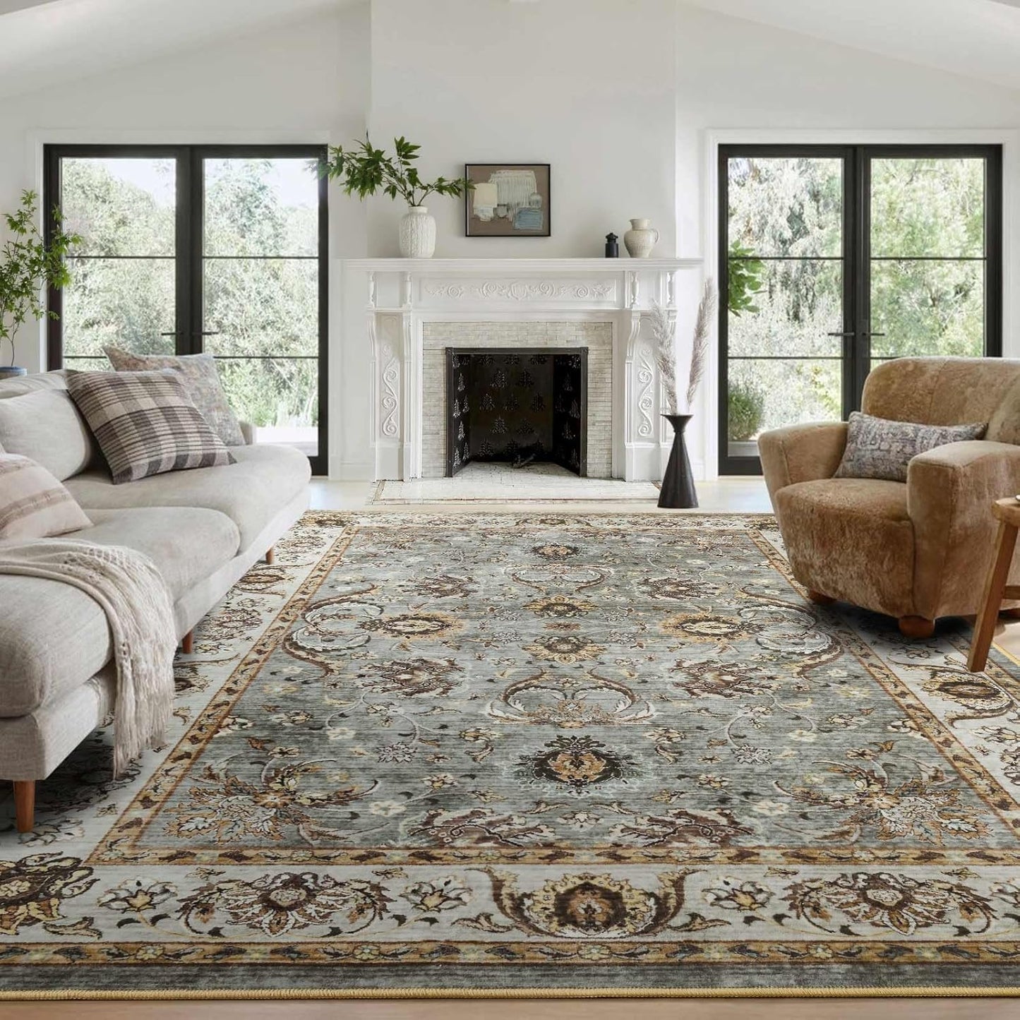 8x10 Ft Extra Large Washable Area Rugs for Living Room Decor