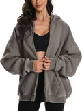 FAIABLE Double Zip Up Hoodie Oversized Acid Wash Heavyweight - Warm be
