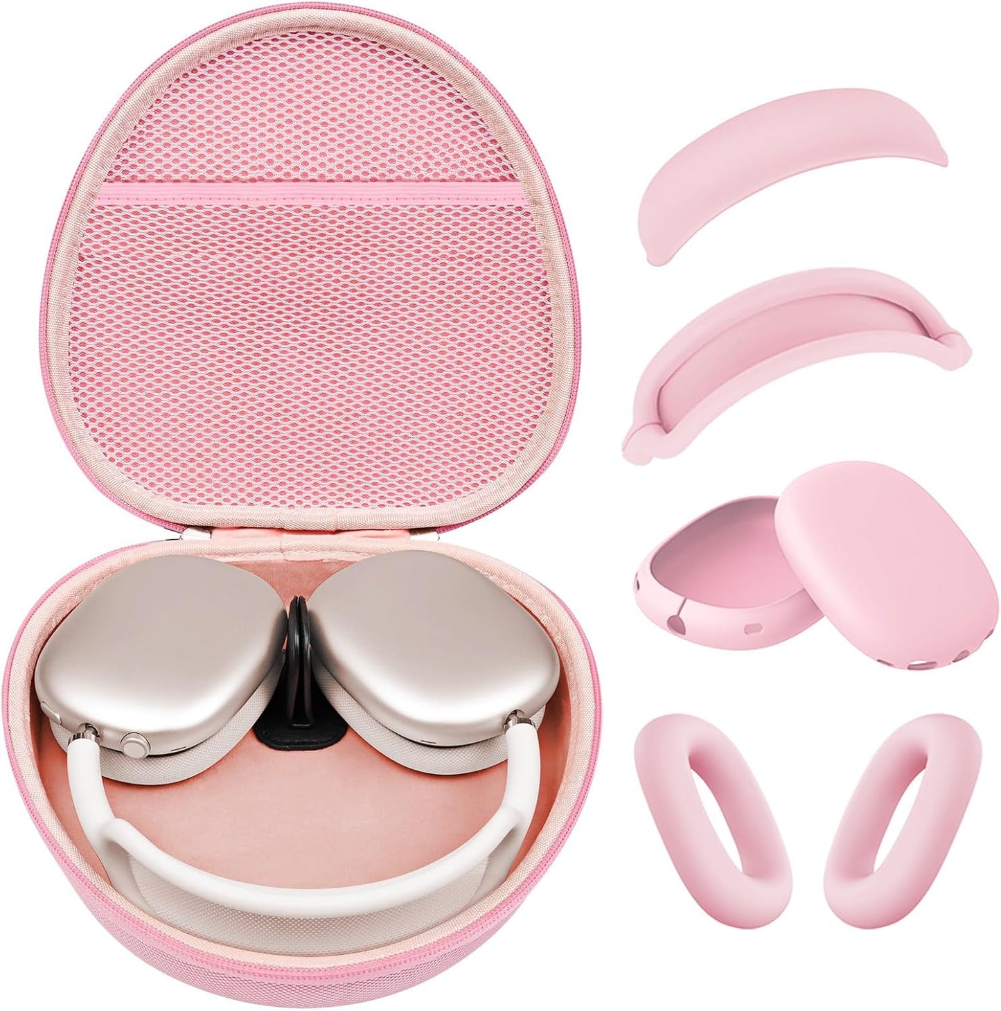 Hard Case for AirPods Max with Silicone Covers for Protection