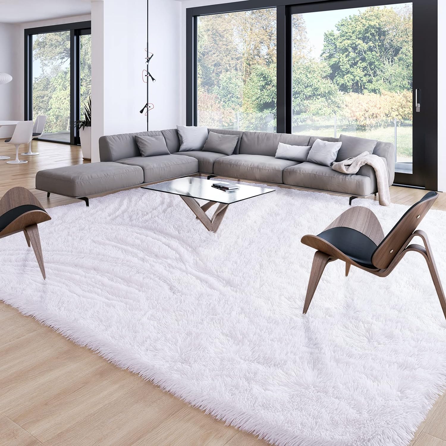 Soft Modern Indoor Large Shaggy Rug for Living Room and Bedroom