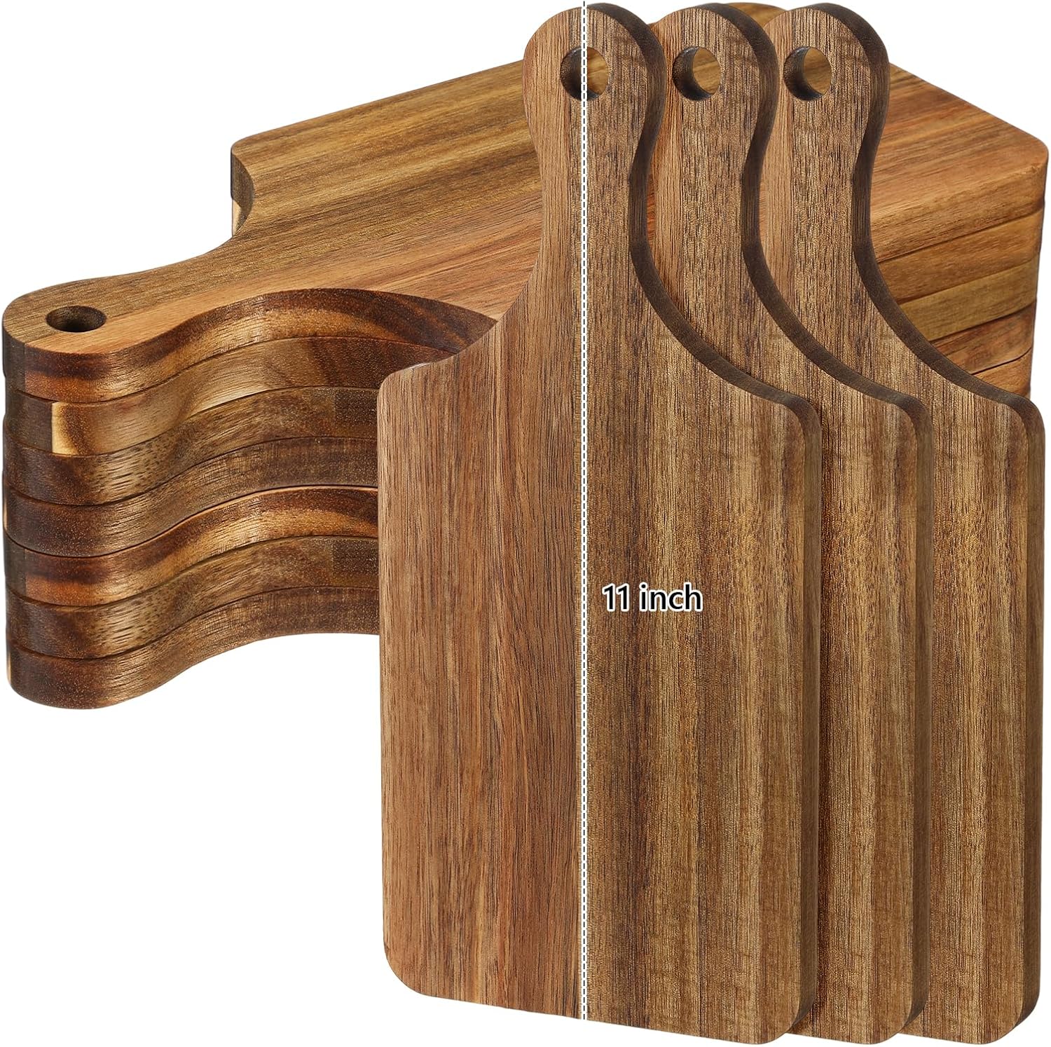 Patelai 10 Pack Thicken Bamboo Cutting Boards for DIY Crafts