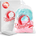 Clear Cotton Candy Bags with Ties, Bulk 500 Count - Large Printed Bags