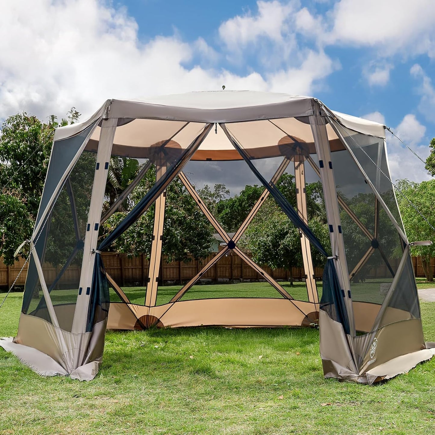 EVER ADVANCED Pop up Screen House Tent for Camping and Outdoors