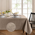 Continental Solid Texture Tablecloth 60ft x 144ft Taupe - Durable