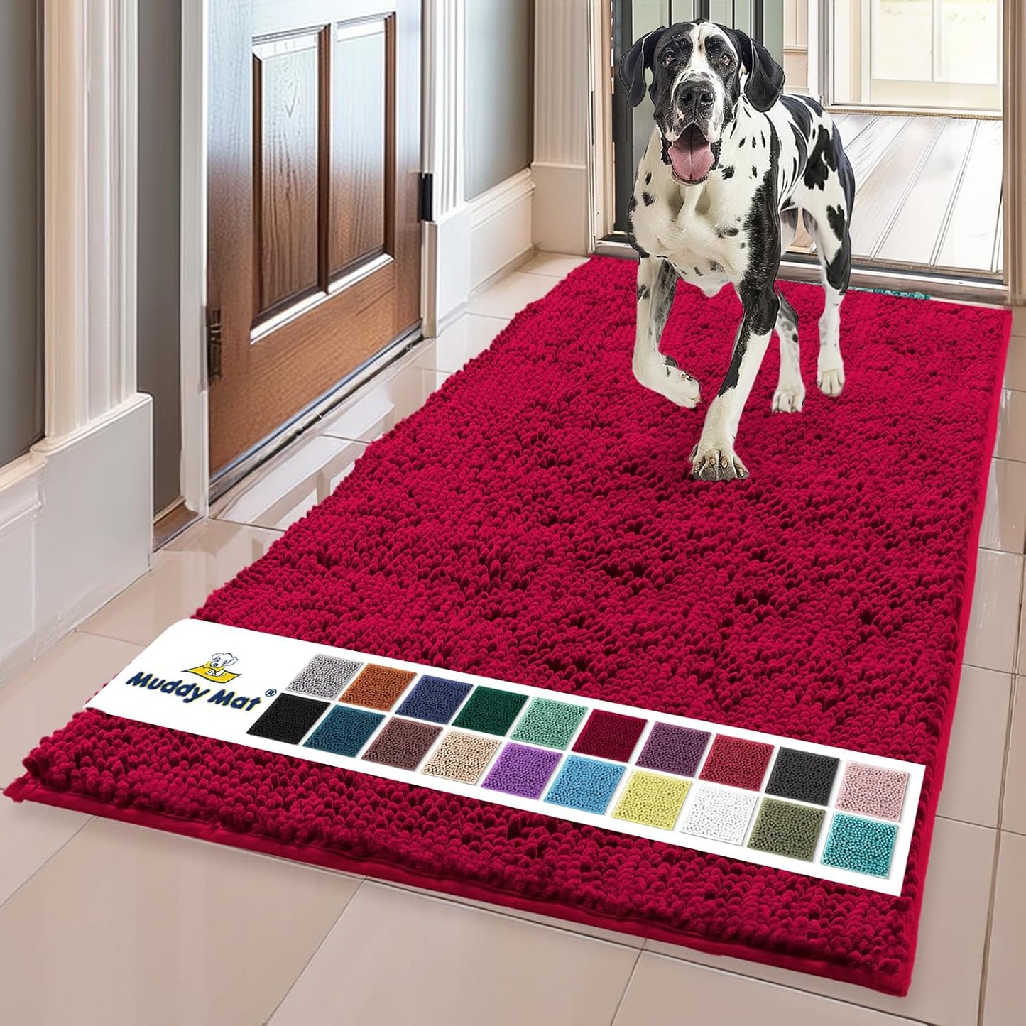 Muddy Mat Original Dog Door Mat for Muddy Paws - Super Absorbent