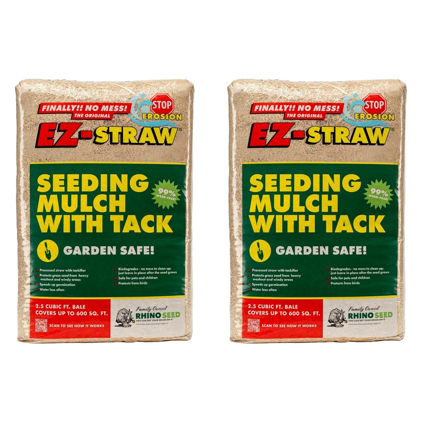 EZ-Straw Seeding Mulch with Tack - Biodegradable Processed Straw