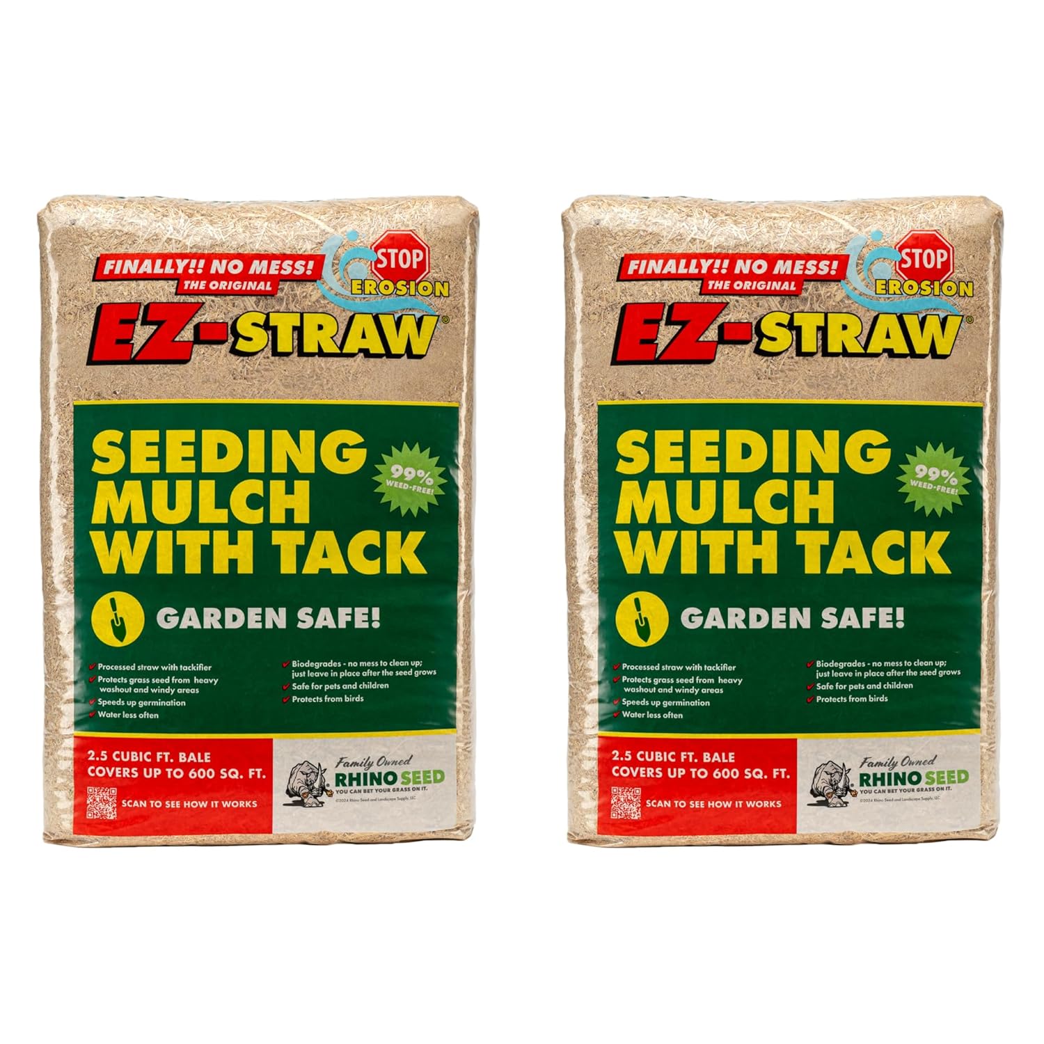 EZ-Straw Seeding Mulch with Tack - Biodegradable Processed Straw