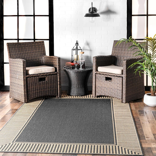 nuLOOM 6ft 7in x 9ft Outdoor Area Rug for Stylish Spaces