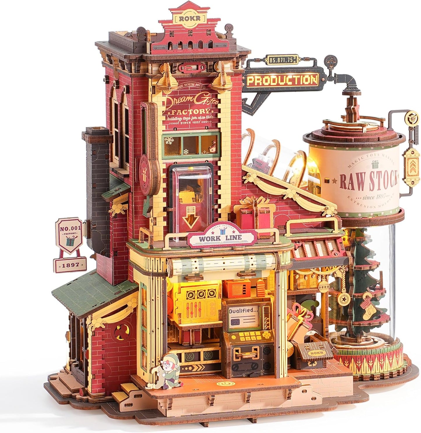 ROKR 3D Puzzle for Adults - Luminous Factory Model Kit