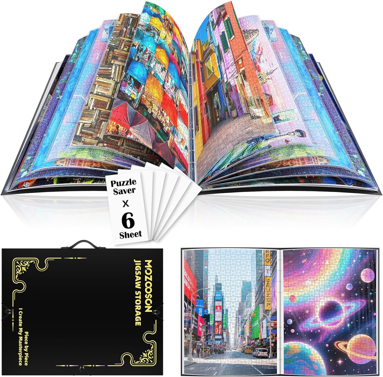MOZOOSON Puzzle Storage Organizer for 1000 Pieces and More
