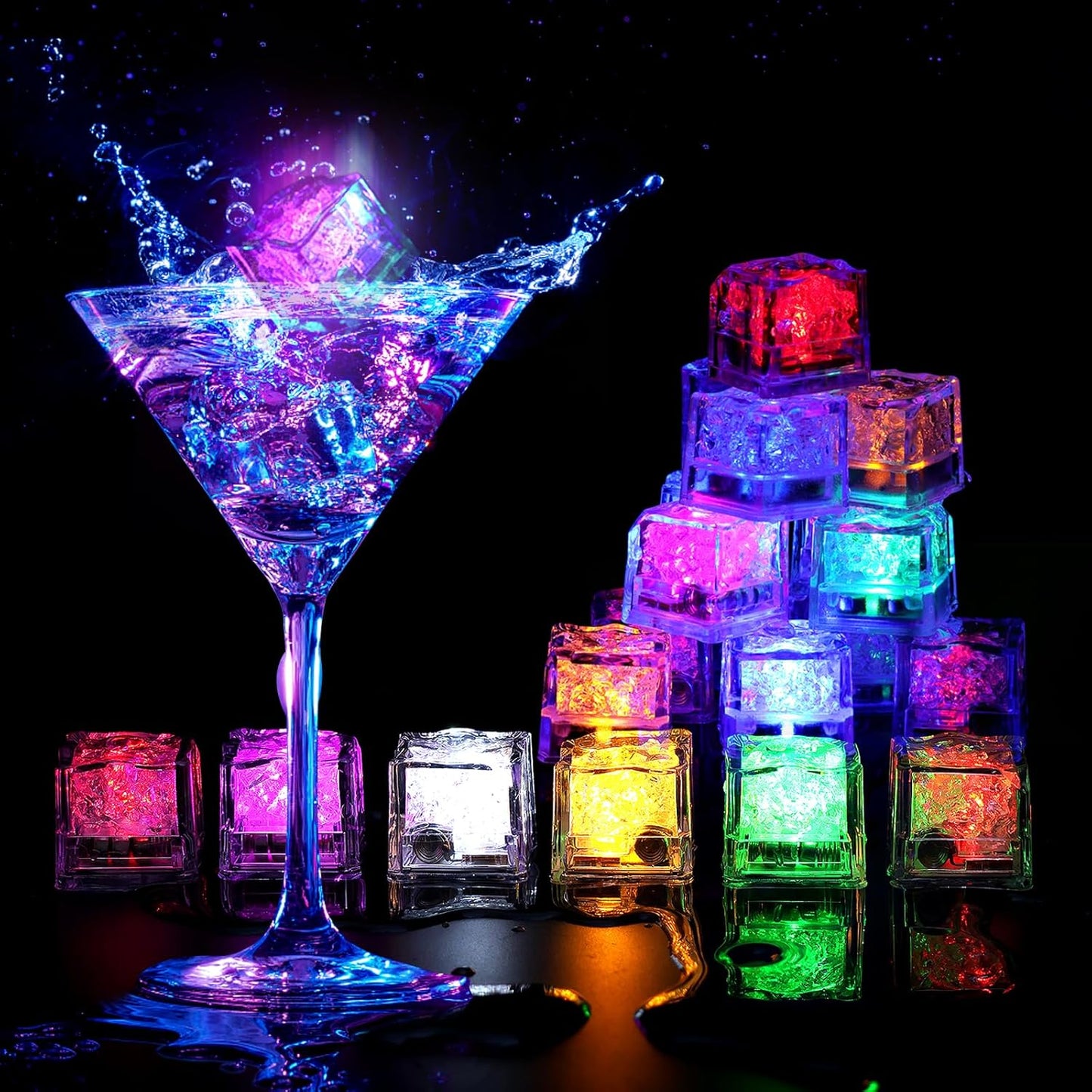 Light Up Ice Cubes for Drinks - Color Changing LED Fun